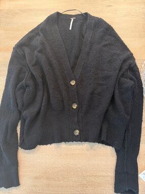 Free People Black Cardigan